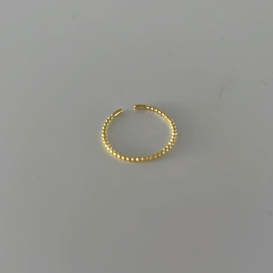 Anorak Gold plated Sterling Silver Twist Ring Adjustable