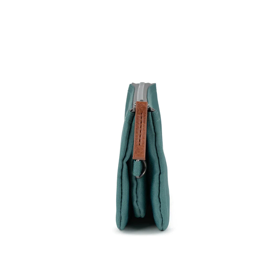 Roka London Carnaby Wallet Sage Sustainable Canvas