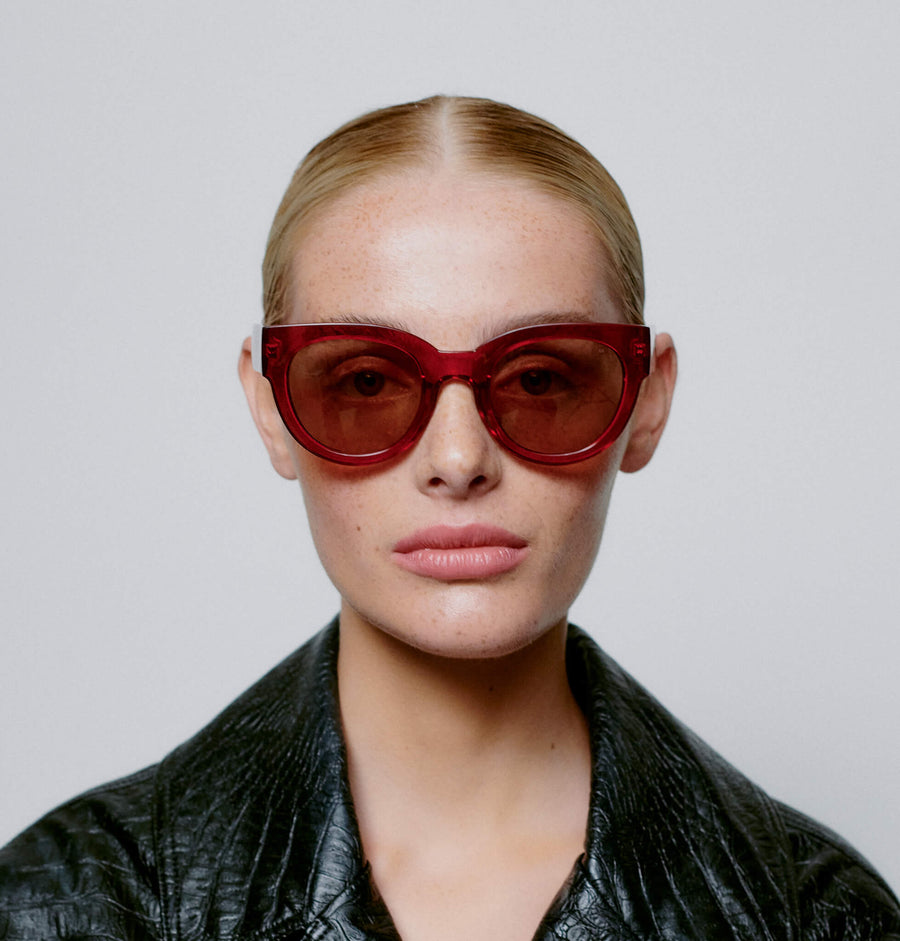 A.Kjæbede Lilly Red Transparent Sunglasses