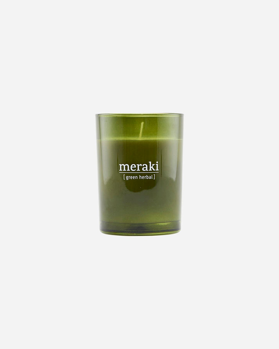 Meraki Green Herbal Candle Large
