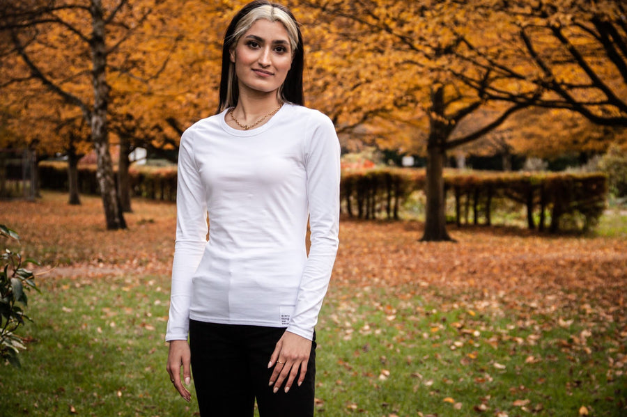 Every Thing We Wear Joanna Long Sleeve Top Organic Cotton White