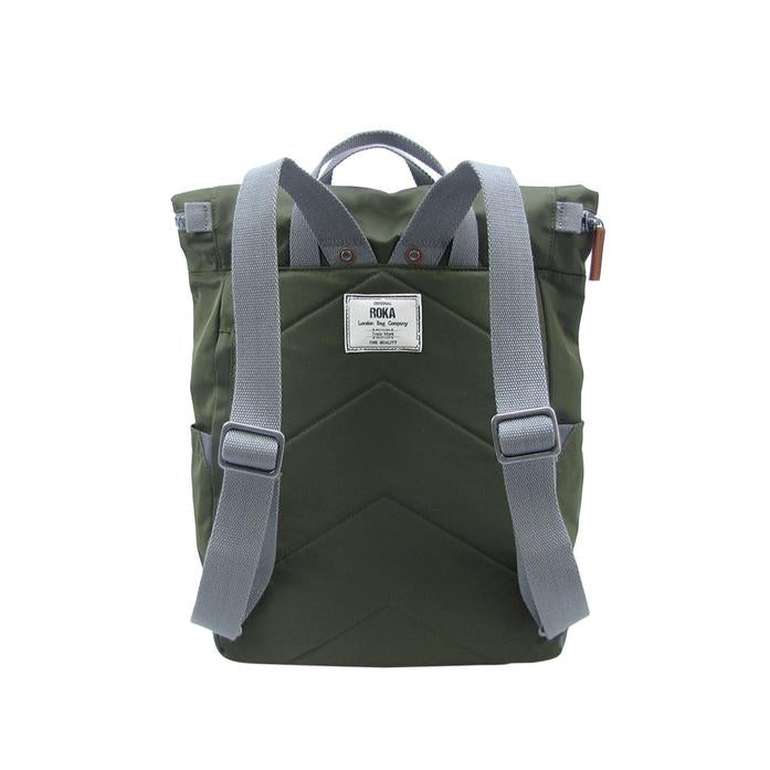 Roka London Canfield Medium Military Green Rucksack Bag