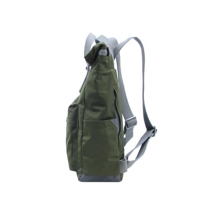 Roka London Canfield Medium Military Green Rucksack Bag
