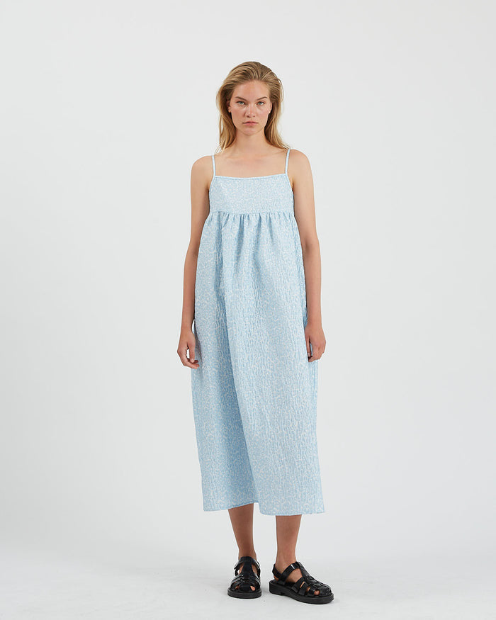 Minimum Carline Midi Dress Chambray Blue
