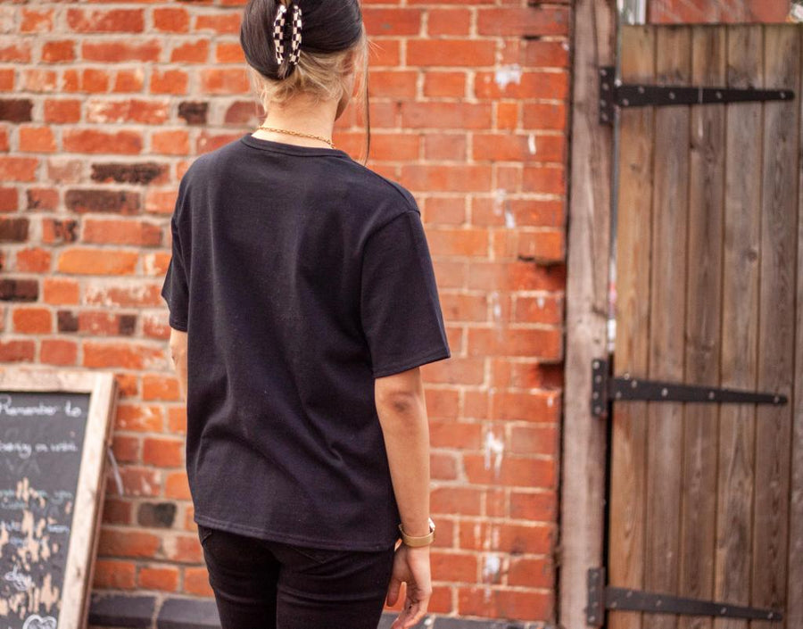 Every Thing We Wear Michelle Boxy Cut Top T-shirt Organic Cotton Black